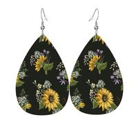 Orecchini pendenti a forma di orecchie a goccia, in pelle, girasoli, respiro del bambino, Natale, Halloween, donna, regalo alla moda, per feste, amici, matrimonio
