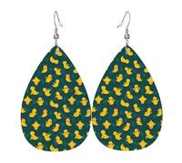 Orecchini pendenti a forma di orecchie con lacrime e anatroccoli in pelle sono attivi in giallo, Natale, Halloween, donna, regalo alla moda, per feste, amici, matrimonio