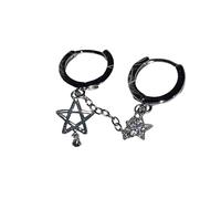 Orecchini pendenti a forma di stella con fibbie per le orecchie, alla moda, in lega, adatti per gli amanti della moda, da indossare tutti i giorni, in acciaio inox