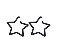 Orecchini pendenti a forma di stella - Orecchini a cerchio a forma di stella grande in acrilico retrò, gioielli a goccia di tendenza | Utilizzo del palco per feste anni '80 per donne e ragazze