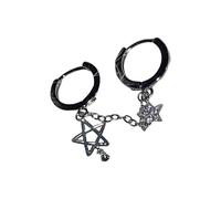 Orecchini pendenti a forma stella unici, fibbie per le orecchie alla, eleganti pendenti per donne giovani e moderne, da indossare tutti i giorni in acciaio inossidabile