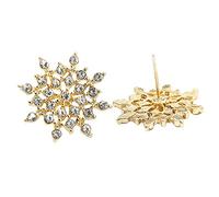 Orecchini Pendenti A Forma Temperamento Diamante Luminoso Diamante Intarsiato Fiocco di Neve Orecchini Cubic Zirconia Fiocchi di Neve Invernali Eleganti Fiocco Starstruck Senza