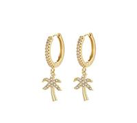 Orecchini Pendenti a Goccia con Albero di Cristallo alla Moda per Le Donne Orecchini a Cerchio in Oro Estivo Tendenze di Gioielli Coreani Durability And Fashion