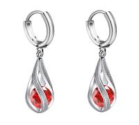 Orecchini pendenti a goccia con zirconi e strass eleganti per le donne scintillanti cerchi da sera affascinanti gioielli da sposa regalo alla moda dichiarazione, rame, Pietra secondaria
