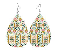 Orecchini Pendenti A Goccia In Finta Pelle Colorful Native American Pattern Moda Orecchini Da Donna In Finta Pelle Eleganti Ciondolo A Goccia Per Feste Accessori Appuntamenti