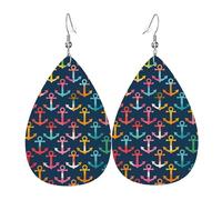 Orecchini Pendenti A Goccia In Finta Pelle Multicolor Nautical Anchor Squisito Orecchini Leggeri Ciondolo Con Pendente A Goccia Per Appuntamenti Uso Quotidiano Feste