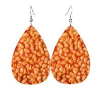 Orecchini Pendenti A Goccia In Pelle Baked Beans Squisito Orecchini Da Donna Moda Ciondolo A Goccia Per Feste Appuntamenti Feste