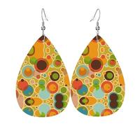 Orecchini Pendenti A Goccia In Pelle Colorful Abstract Moda Orecchini In Finta Pelle Leggeri Ciondolo A Goccia Per Balli Uso Quotidiano Appuntamenti