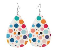 Orecchini Pendenti A Goccia In Pelle Colorful Polka Dot Leggeri Orecchini Da Donna In Finta Pelle Lussuoso Ciondolo A Goccia Per Matrimoni Feste Balli