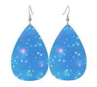 Orecchini Pendenti A Goccia In Pelle Glitter Colorful Rainbow Star Innovativi Orecchini In Pelle Penzolare Moda Ciondolo Con Pendente A Goccia Per Feste Balli Appuntamenti