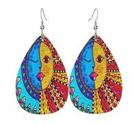 Orecchini Pendenti A Goccia In Pelle The Triple Moon Goddess Sun Eleganti Orecchini Moda Ciondolo A Goccia Per Feste Feste Uso Quotidiano