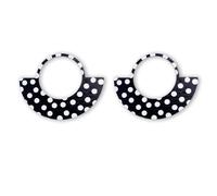 Orecchini pendenti a semicerchio a semicerchio oversize a pois per le donne retrò grandi audaci geometrici Statement orecchini a goccia esagerati moda chic vacanza gioielli per feste
