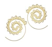 Orecchini pendenti a spirale cava per le donne orecchini a goccia cerchio gioielli affidabili prestazioni pratiche e intelligenti