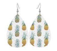 Orecchini pendenti alla moda a forma di ananas, da donna, a forma di stella, eleganti gioielli pendenti per celebrazioni, One Size, Pelle