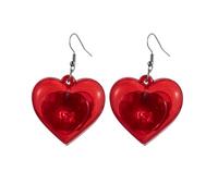 Orecchini pendenti alla moda con luci a LED a forma di cuore orecchini pendenti unici che si illuminano con orecchini a goccia per feste di San Valentino e accessori per feste, Misura unica, come