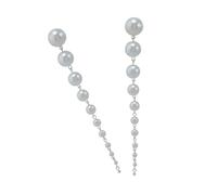 Orecchini pendenti alla moda fatti a mano perle nappe lunghi orecchini pendenti eleganti gioielli per feste accessori per le donne occasioni formali, Misura unica, come descritto, come descritto