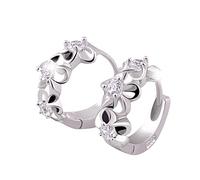 Orecchini Pendenti Argento Orecchini in di tendenza con una vasta gamma di contratti mostrano temperamento delicati in zirconi con diamanti pieni (Silver, One Size)
