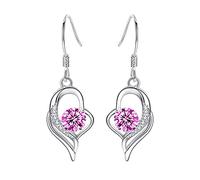 Orecchini Pendenti Argento Sterling con Cristalli ，Orecchini Lunghi Perle d'Acqua Dolce ， Gioiello Elegante per Serata ， Regalo Donna di Lusso