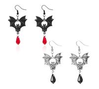 Orecchini pendenti asimmetrici con zirconi - Gioielli alla moda da donna in oro rosa