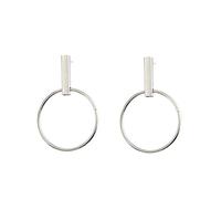 Orecchini Pendenti Cerchio Anello Link Orecchini Dichiarazione per Donna, Argenteo Robusto e Pratico Convenient Design