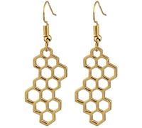 Orecchini Pendenti con Ape a Nido d'Ape Dorati alla Moda per Orecchini da Donna con Orecchini Geometrici esagonali Pendenti Durability And Fashion