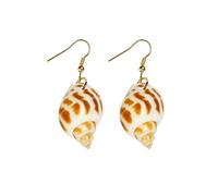 Orecchini Pendenti con ciprea in Conchiglia Naturale per Donna Orecchini con Conchiglia Bohémien Chic Boho Gioielli Femme Aretes Durability