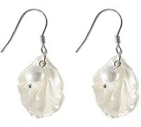 Orecchini pendenti con conchiglia di perle Orecchini unici da donna semplici e cariniaffascinante e alla moda.
