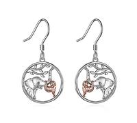 Orecchini Pendenti con Elefante in Argento Sterling 925 Orecchini Pendenti con Bradipo Gioielli Regali per Donne Ragazze Madre-Figlia (Orecchini elefante bradipo)