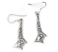 Orecchini pendenti con gancio in argento Sterling 925 celtica drachensilber nodi, Lunghezza con gancio: 4 cm