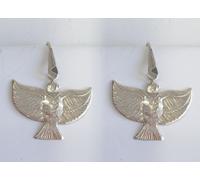 Orecchini pendenti con la COLOMBA della PACE in Argento 925 - pendente con amo