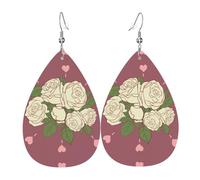 Orecchini pendenti con motivo rosa dell'amore, leggeri, perfetti per Natale o San Valentino