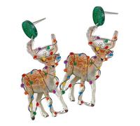 Orecchini pendenti con nappe in acrilico con nappe a tema natalizio, regalo per gli amanti della moda, Misura unica, come descritto, come descritto