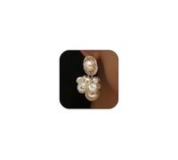 Orecchini pendenti con perle a grappolo geometriche grosse, barocche bianche e rosse grandi orecchini pendenti alla moda con perle esagerate gioielli da donna, Zinco, Perla