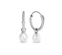 Orecchini pendenti con perle, orecchini da donna, in argento 925, con ciondolo a forma rotonda, argento, oro, regalo di anniversario per voi, Argento sterling, Perla