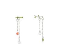 Orecchini Pendenti con Perle Verdi di bambù Geometriche minimaliste per Gioielli con Orecchini Asimmetrici in Metallo alla Moda per Ragazze Lovely And Professional