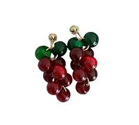 Orecchini Pendenti con Perline Boho Per Donne, Graziosi Orecchini Pendenti con Perline Colorate A Forma Di Frutto D'Uva, Fatti A Mano, Stile Bohémien, Gioielli Estivi Tropicali Da Spiaggia, Bordeau