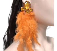 Orecchini pendenti con piume Accessori per orecchie extra lunghi e leggeri, perfetti per abiti casual Abiti formali Orecchini con piume con finitura