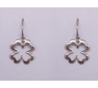 Orecchini pendenti con QUADRIFOGLIO portafortuna in Argento 925