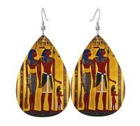 Orecchini pendenti con stampa tribale dell'antico Egitto su entrambi i lati, accessori, orecchini pendenti per donne per tutte le occasioni