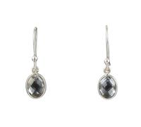 Orecchini pendenti con topazio blu taglio scacchiera, realizzati a mano in argento sterling 925, con pietre preziose ovali naturali e leggeri.