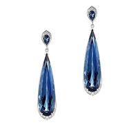 Orecchini pendenti con zaffiro blu grazioso a goccia vintage Orecchini pendenti con pendenti classici graziosi Orecchini anniversario di fidanzamento Accessori gioielli per donne R Utile e Moda
