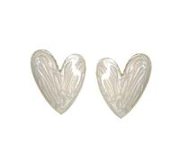 Orecchini Pendenti Coreani Asimmetrici con Cuore d'Amore Orecchini Pendenti con Nappa Lunga Bianca Nera per Gioielli da Donna Grandi esagerati Nice Processing