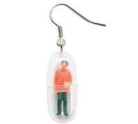 Orecchini pendenti creativi a forma di capsula per donne e ragazze, inviati casualmente. Professionali e attraenti