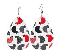 Orecchini pendenti creativi a forma di gallina, da donna, a forma di stella, eleganti gioielli pendenti per celebrazioni, One Size, Pelle