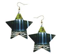 Orecchini pendenti da donna a forma di cascata, orecchini pendenti celesti, gioielli a forma di stella per un versatile, One Size, Pelle