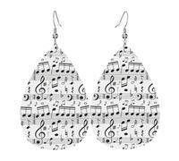 Orecchini pendenti da donna, a forma di nota musicale, orecchini geometrici, gioielli pendenti alla moda per eventi serali