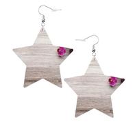 Orecchini pendenti da donna a forma di orchidea, orecchini pendenti celesti, gioielli a forma di stella per un versatile, One Size, Pelle