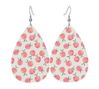 Orecchini pendenti da donna, a forma di pesca rossa, orecchini artistici a forma di stella, gioielli pendenti contemporanei per feste e sociali