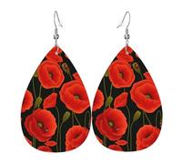 Orecchini pendenti da donna, a forma di porcellino d'India con occhiali, orecchini in pelle, gioielli alla moda per feste, accessori per ragazze, Misura unica, Pelle