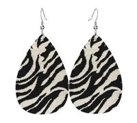 Orecchini pendenti da donna a forma di zebra, a forma di stella, eleganti gioielli pendenti per celebrazioni, One Size, Pelle